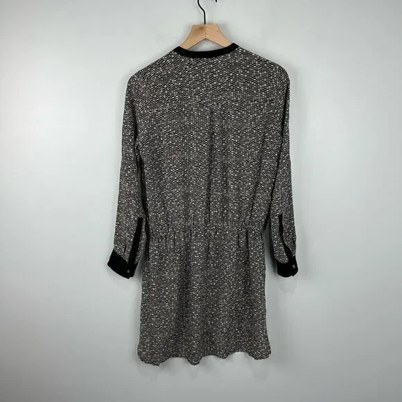 Vince Patterned Drawstring Waist Dress XS - Picture 7 of 7